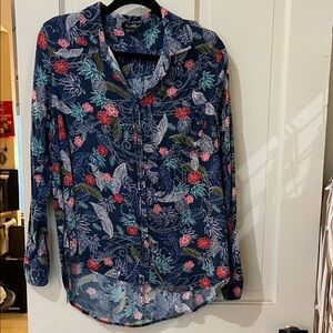 Floral Navy Blouse